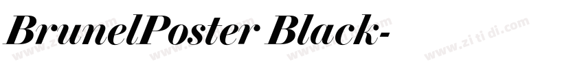 BrunelPoster Black字体转换
